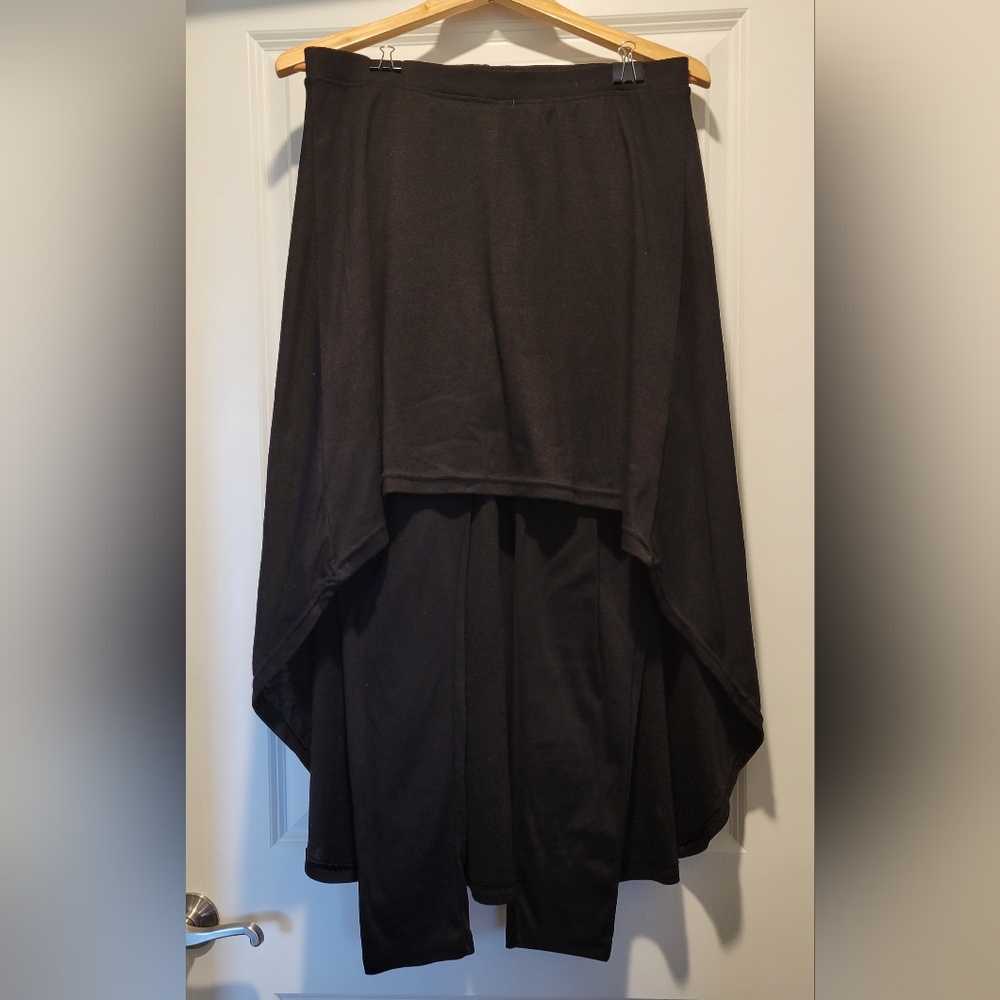 Black Magid Combined High Low Skirt and Pants